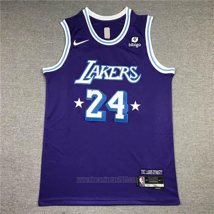 Camiseta Los Angeles Lakers Kobe Bryant #24 Ciudad Edition 2021-22 Violeta